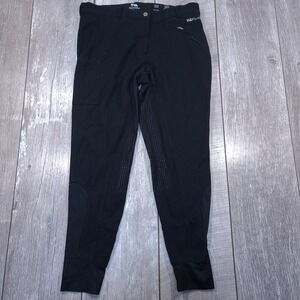 Buckwild Breeches Riding Pants Womens Large Black Full Seat Silicone Grip Pocket